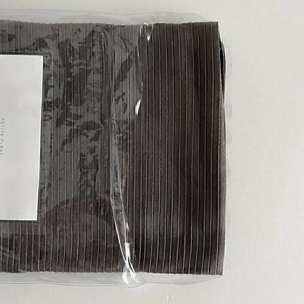 Restoration Hardware Petite Pleat Cotton Sateen Lumbar Sham Graphite Dark Gray
